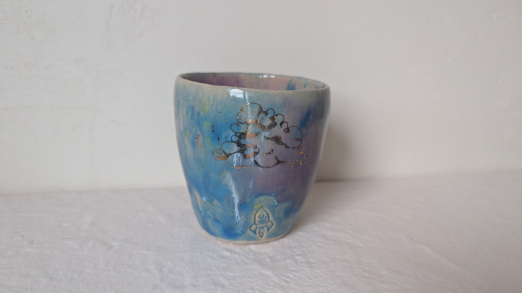 Tasse "Décollage de la fusée" plaquage Or