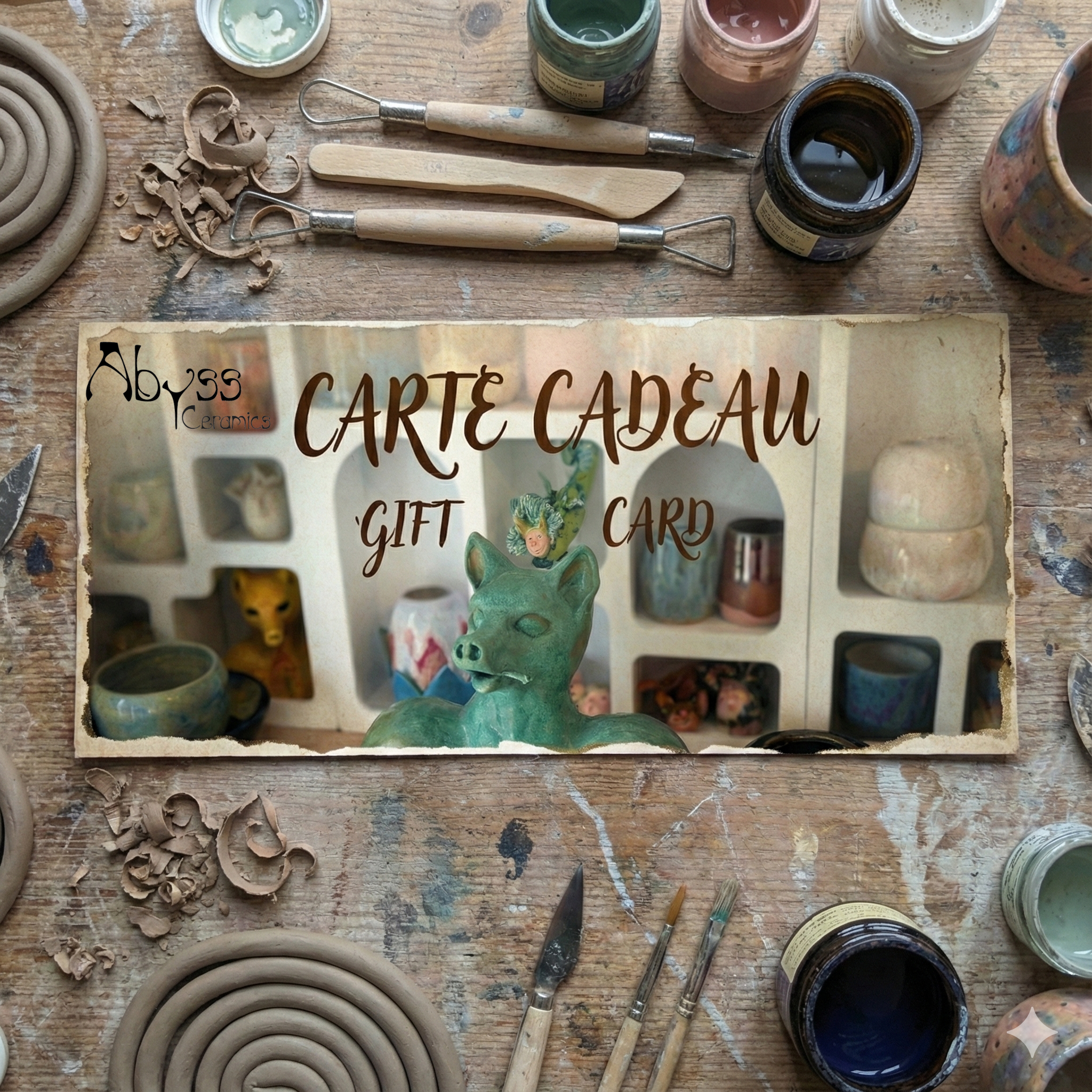 Carte cadeau Abyss Ceramics, montant variable