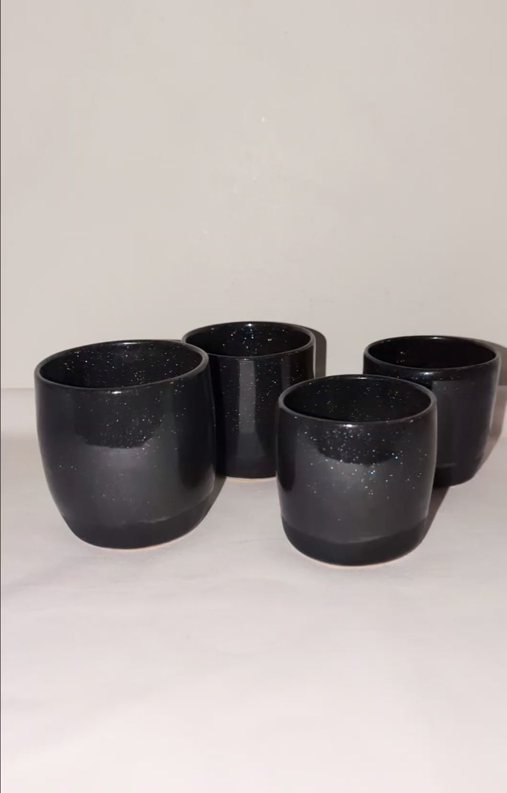 Set 4 tasses pailletées Ciel Nocturne