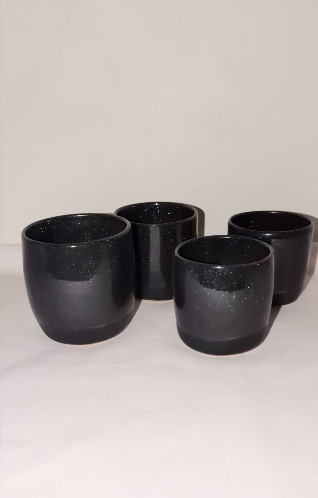 Set 4 tasses pailletées Ciel Nocturne