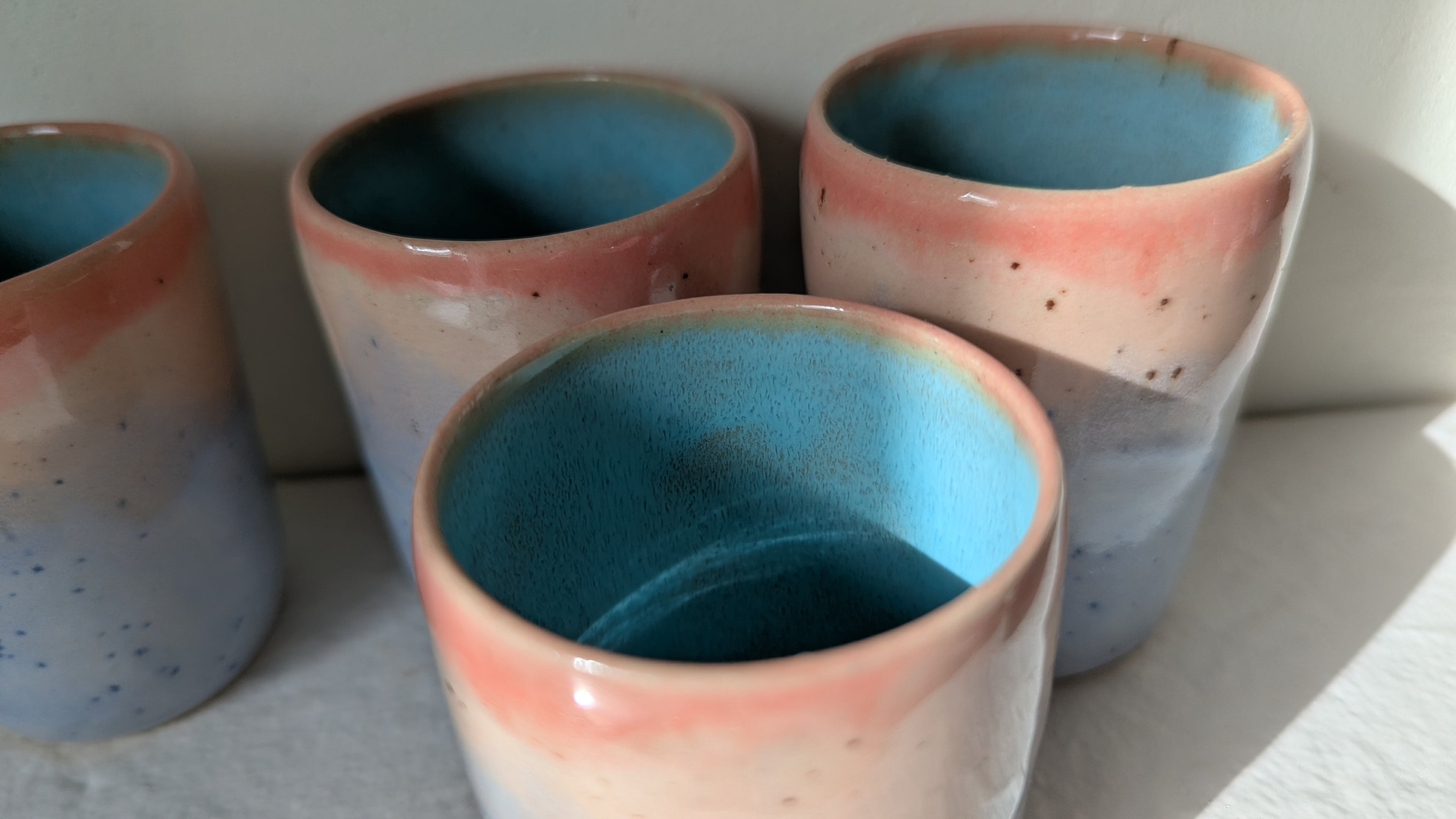 Set 4 tasses pastels