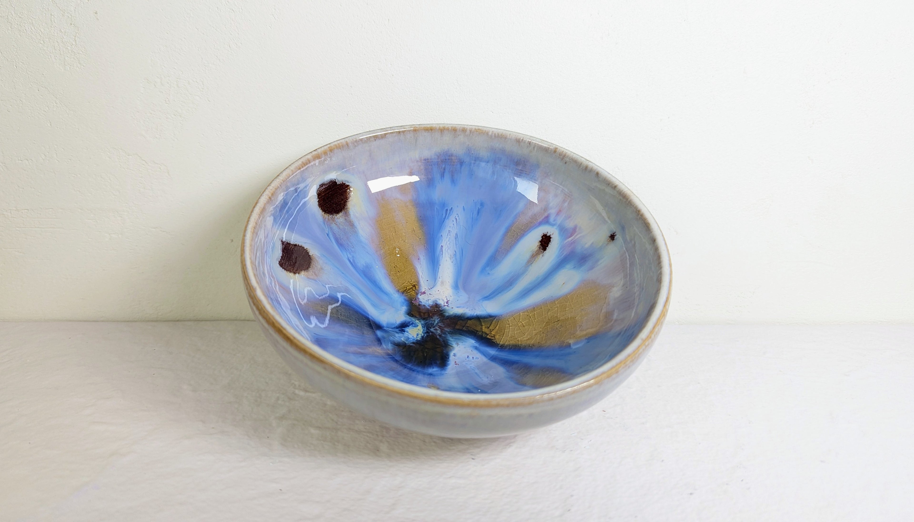 Grande coupelle Vagues ambrées