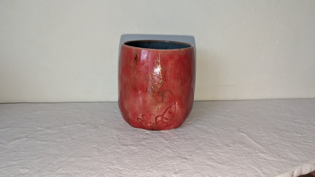 Grande tasse Éclair motif Or véritable