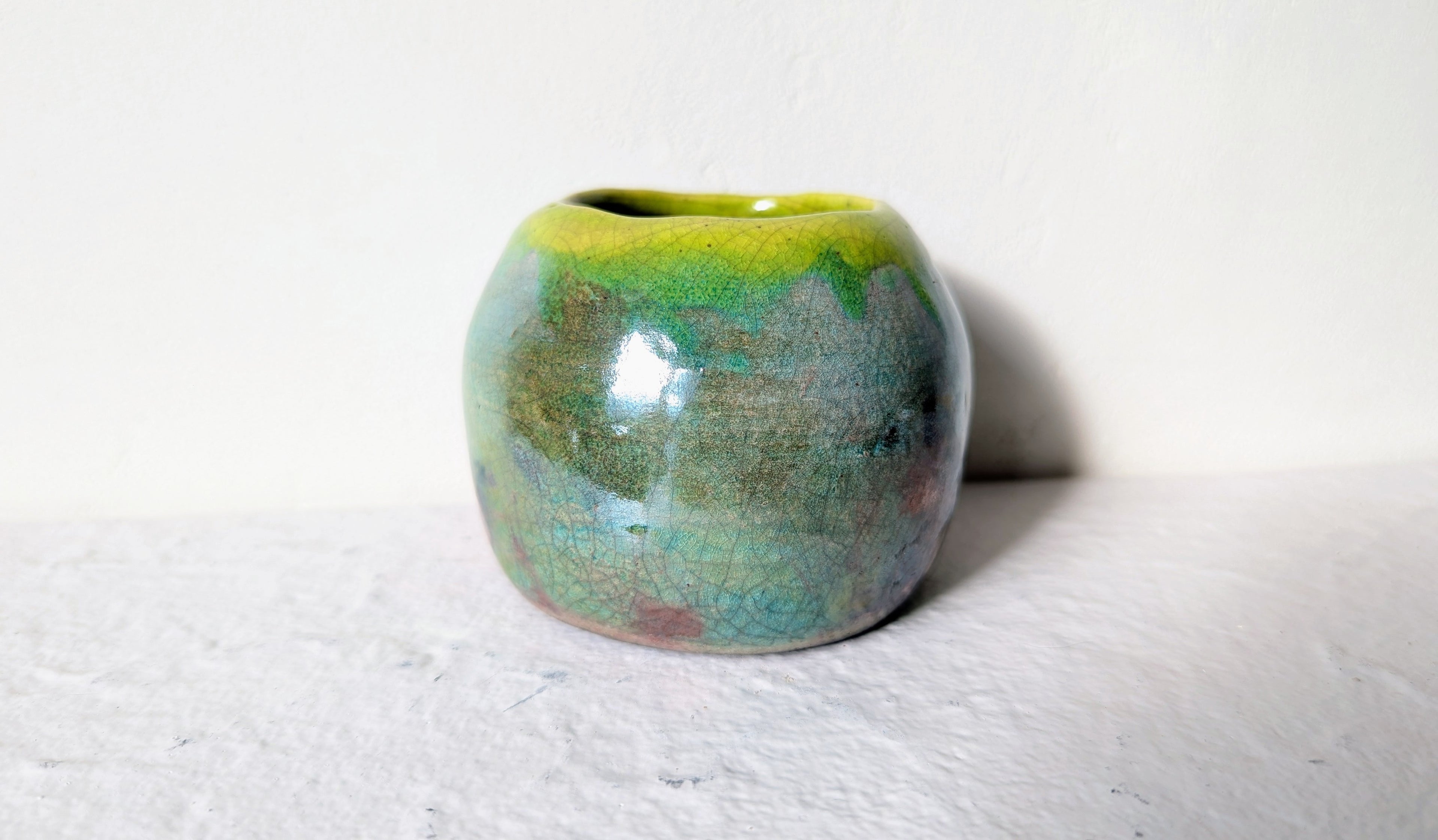 Petit pot RAKU Lemon