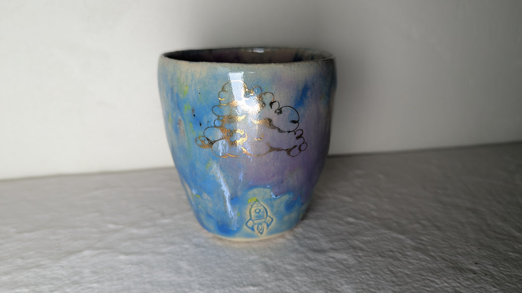 Tasse "Décollage de la fusée" plaquage Or