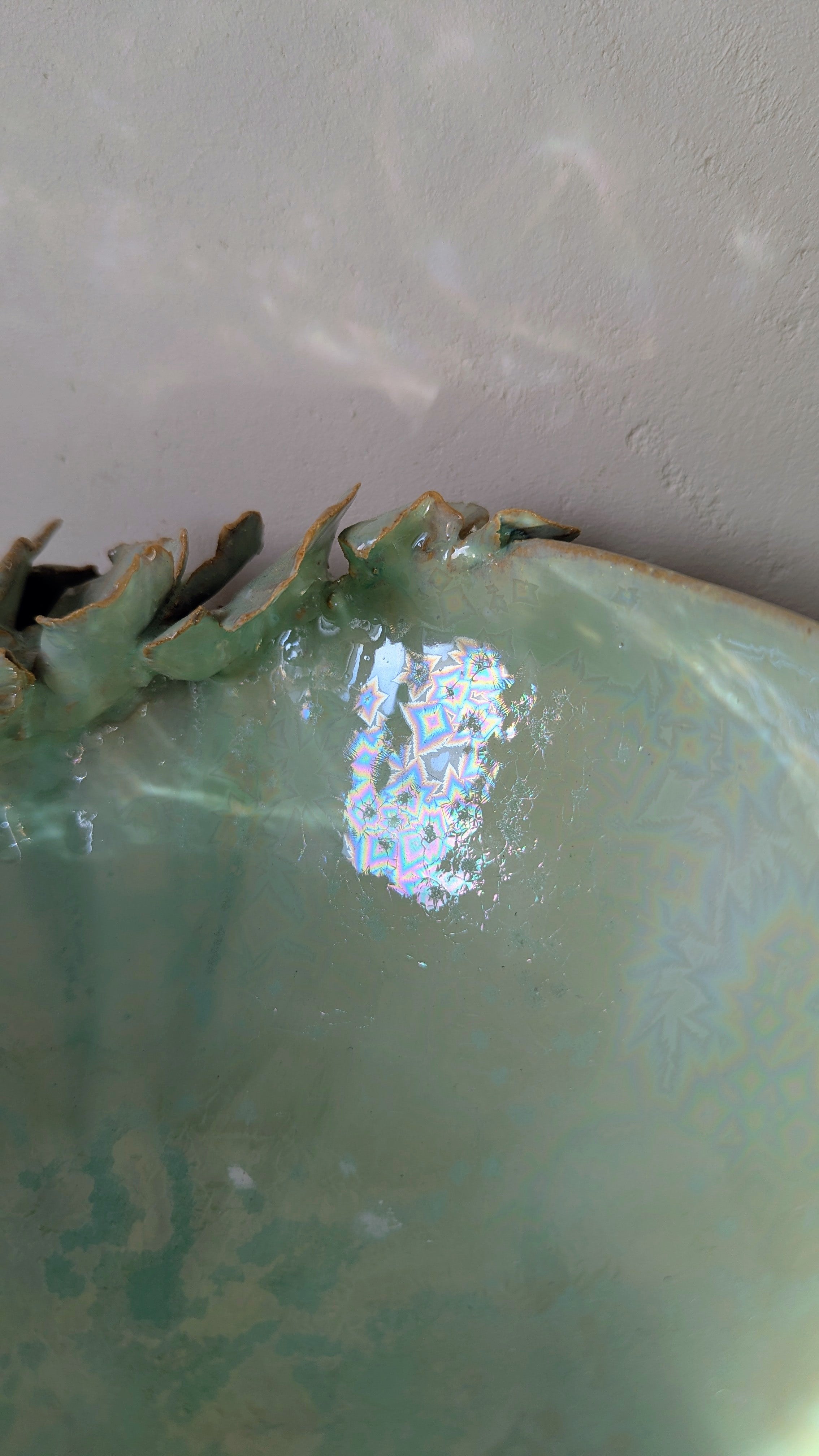 Coupelle Pétales cristaux irisés