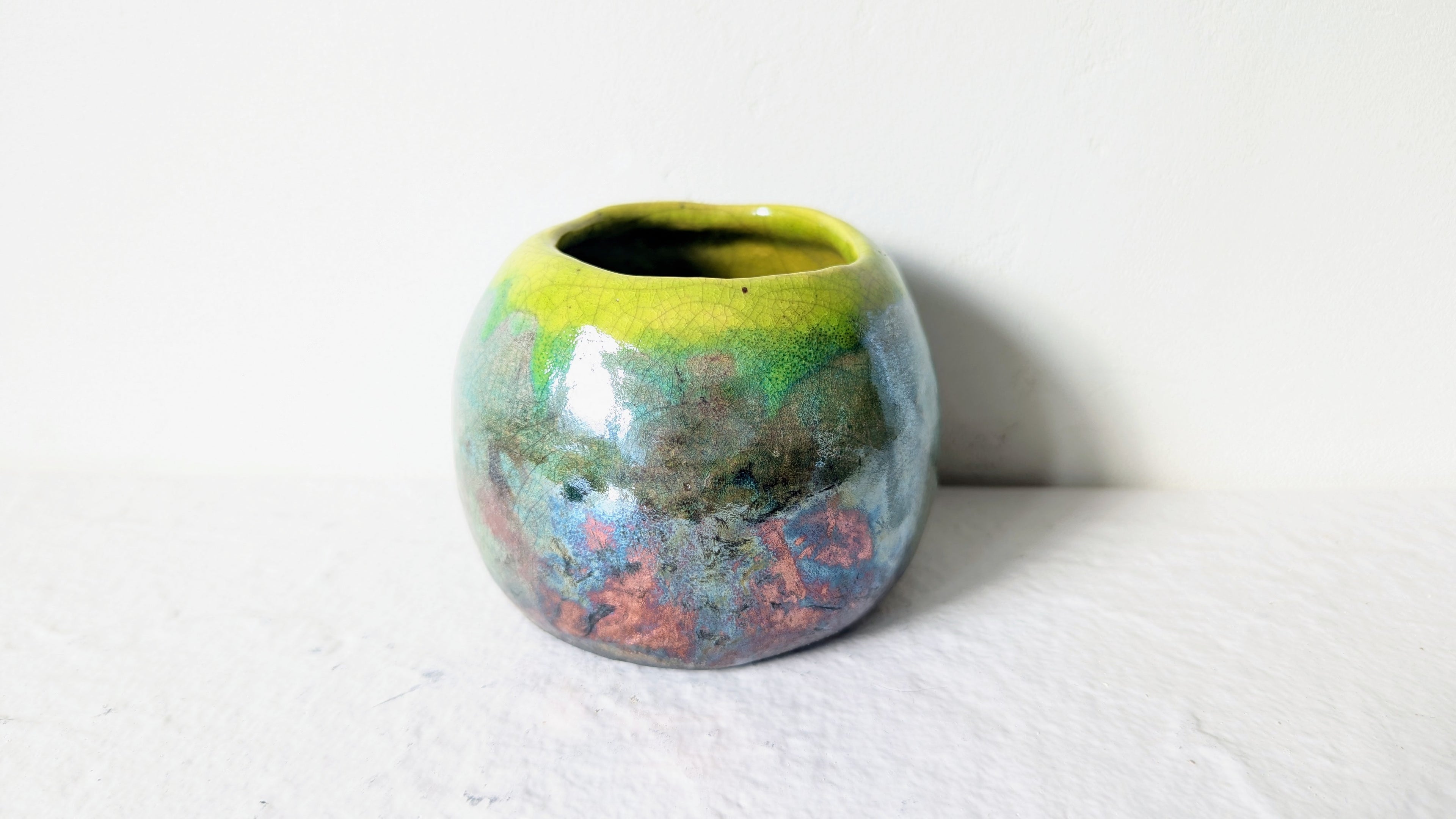 Petit pot RAKU Lemon