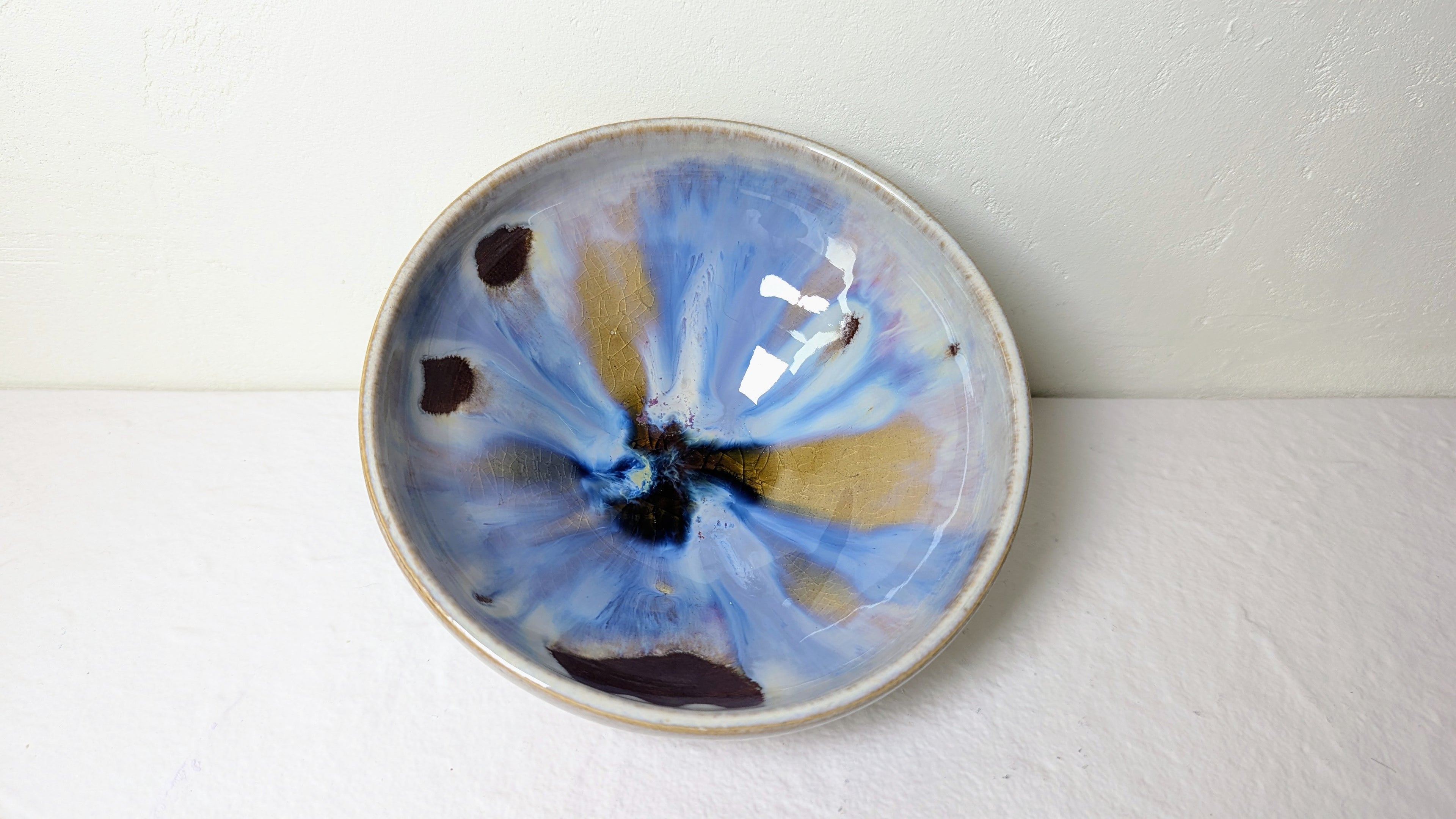 Grande coupelle Vagues ambrées