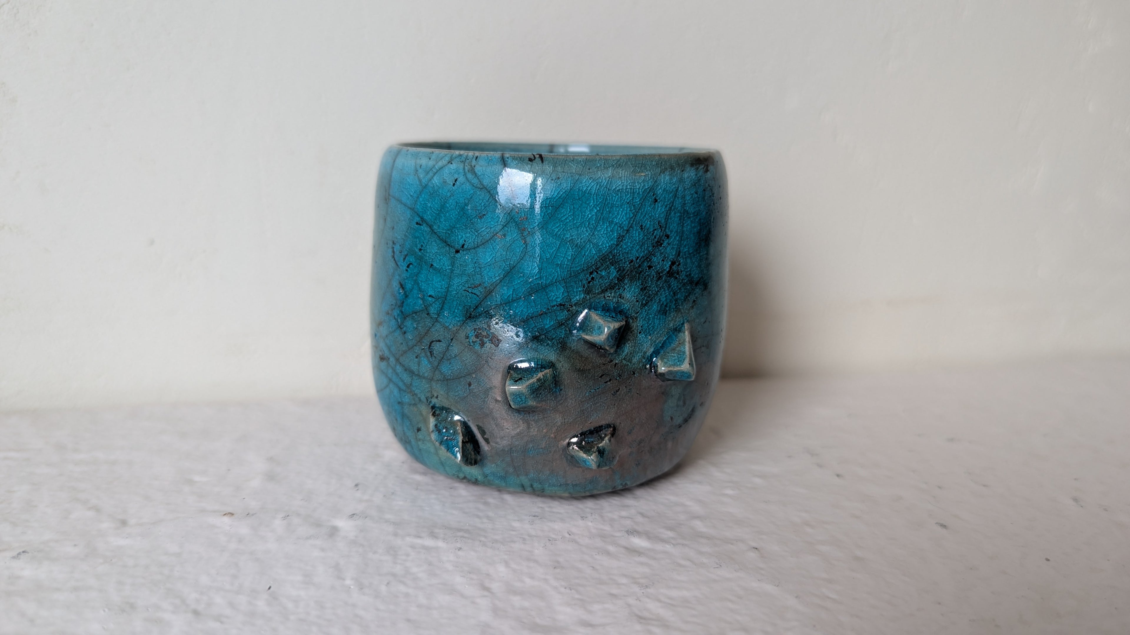 Tasse Raku cristaux