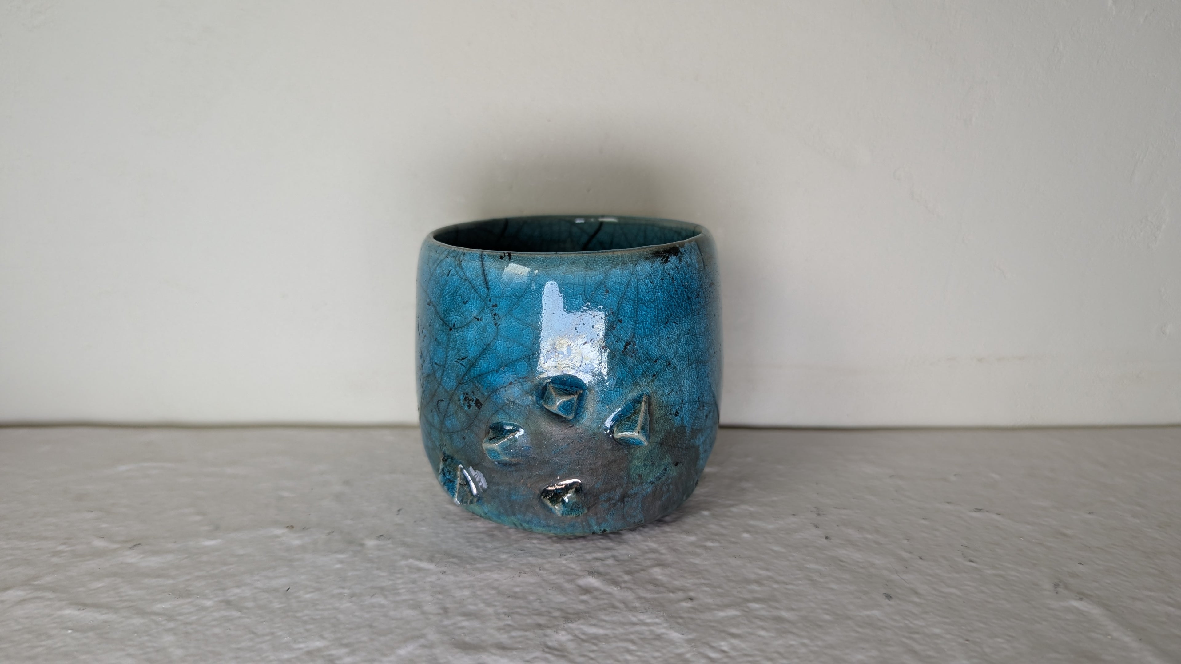 Tasse Raku cristaux