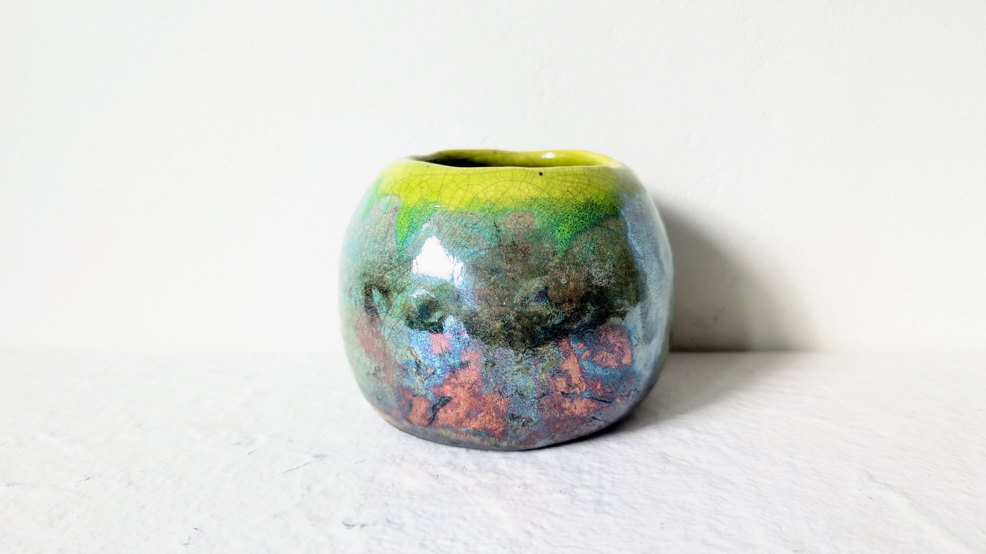 Petit pot RAKU Lemon