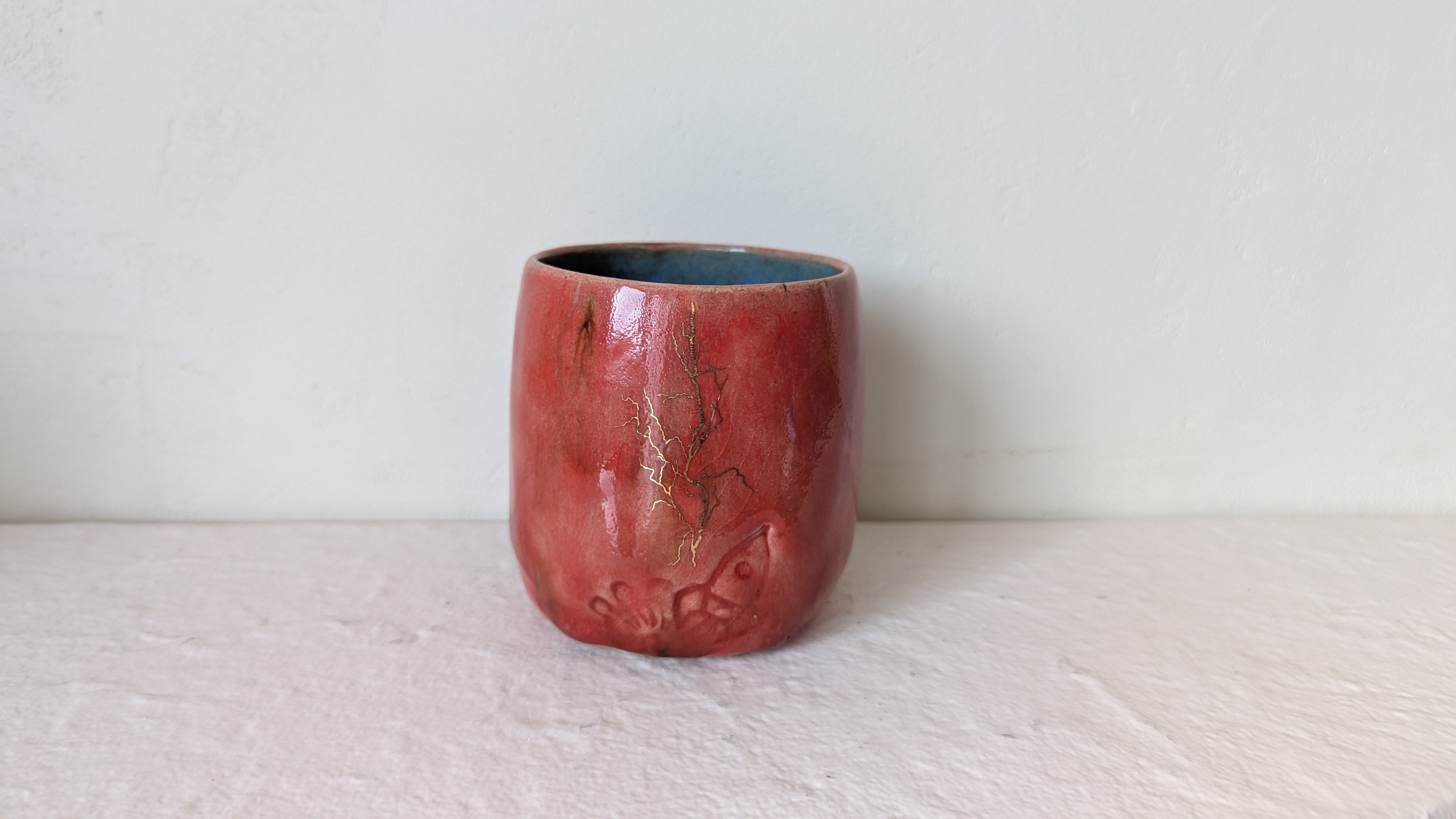 Grande tasse Éclair motif Or véritable